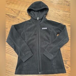Columbia Youth M Black Fleece Zip-Up Hoodie Jacket